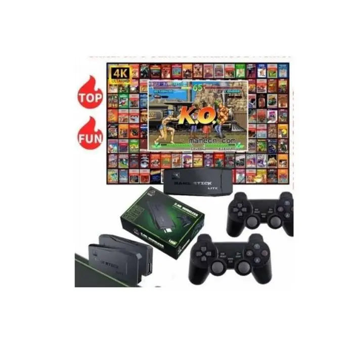 Console Game Stick Lite 4K 64 Go HDMI + 2 Manettes Sans Fil/10000 jeux intégrés SOUQQY Console Game Stick Lite 4K 64 Go HDMI + 2 Manettes Sans Fil/10000 jeux intégrés SOUQQY